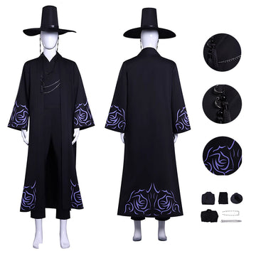 Kpop Demon Hunters Jinu Saja Boys Demon Outfit Cosplay Costume Halloween Suit Becostume